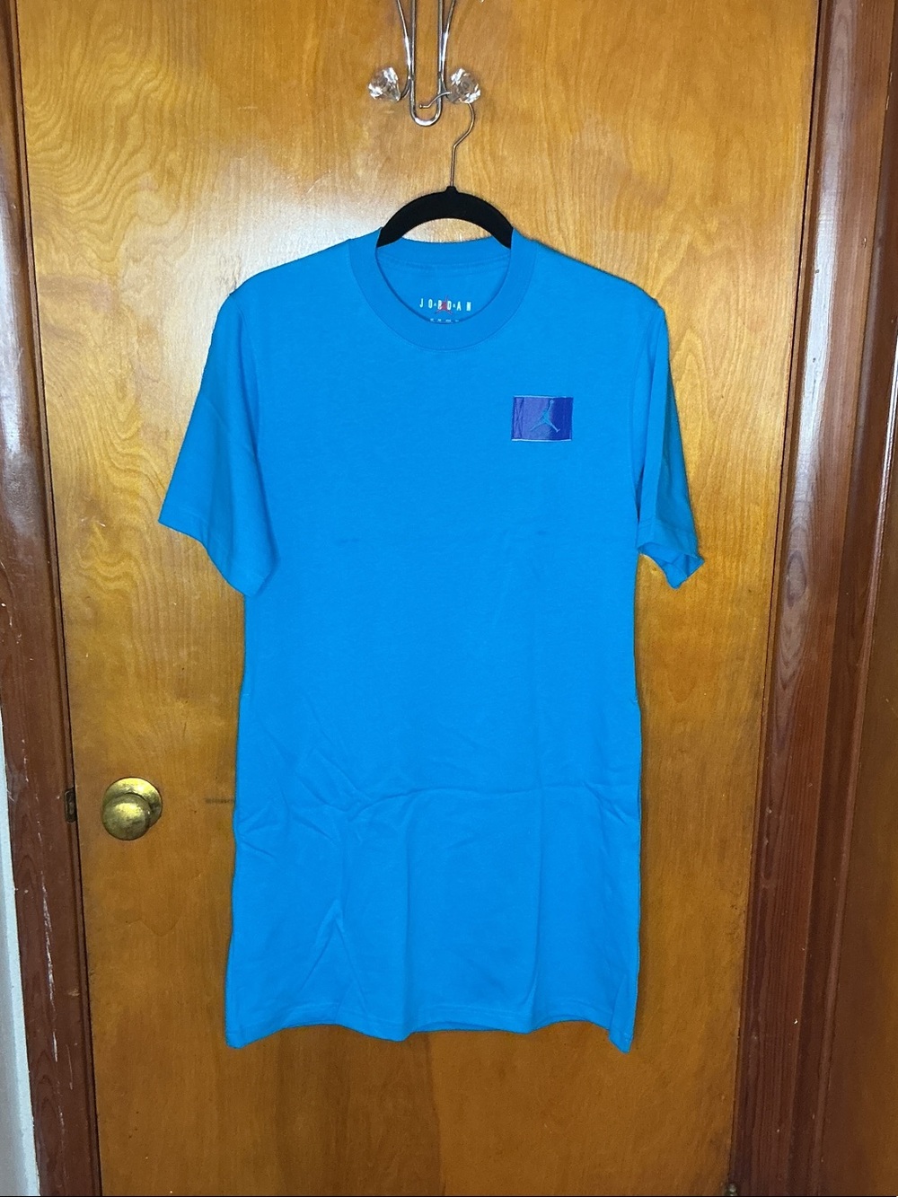 Jordan Bright Blue T-Shirtt Dress with Chest Jumpman Patch w/pockets